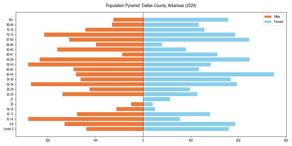Population pyramid for 