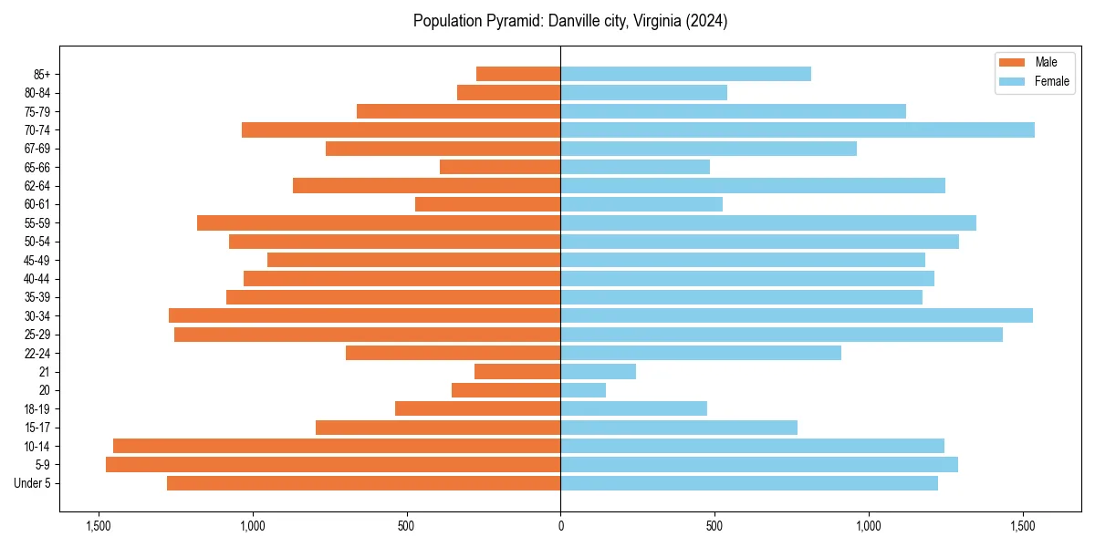 Population pyramid for 