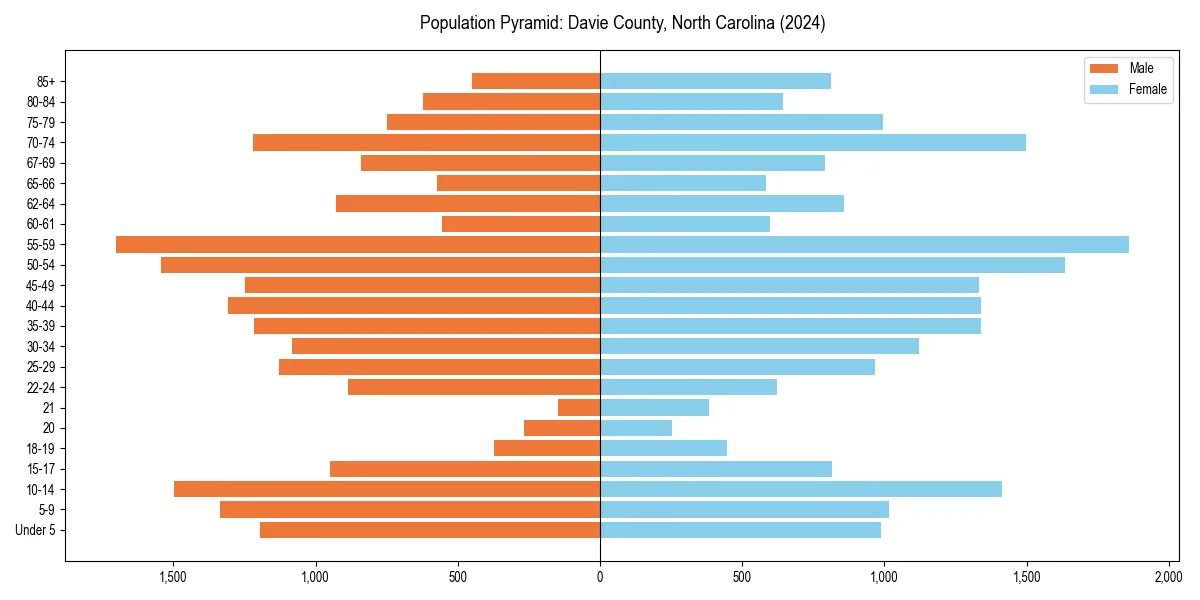 Population pyramid for 