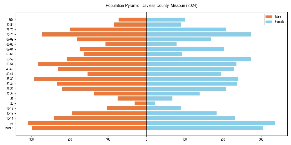 Population pyramid for 