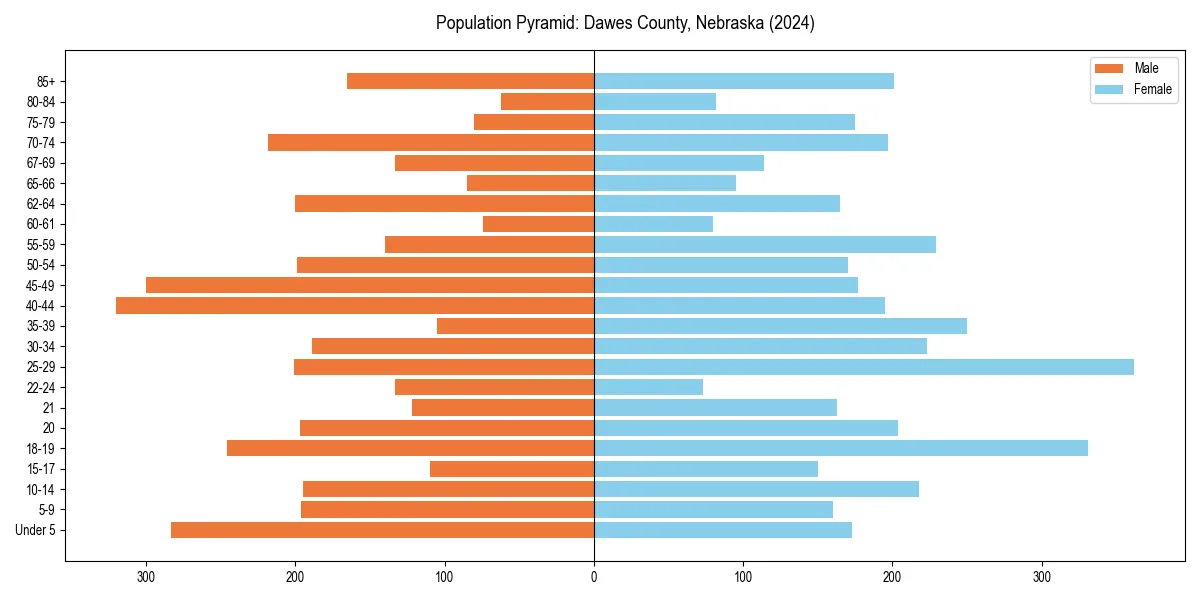 Population pyramid for 