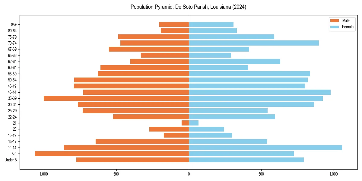 Population pyramid for 