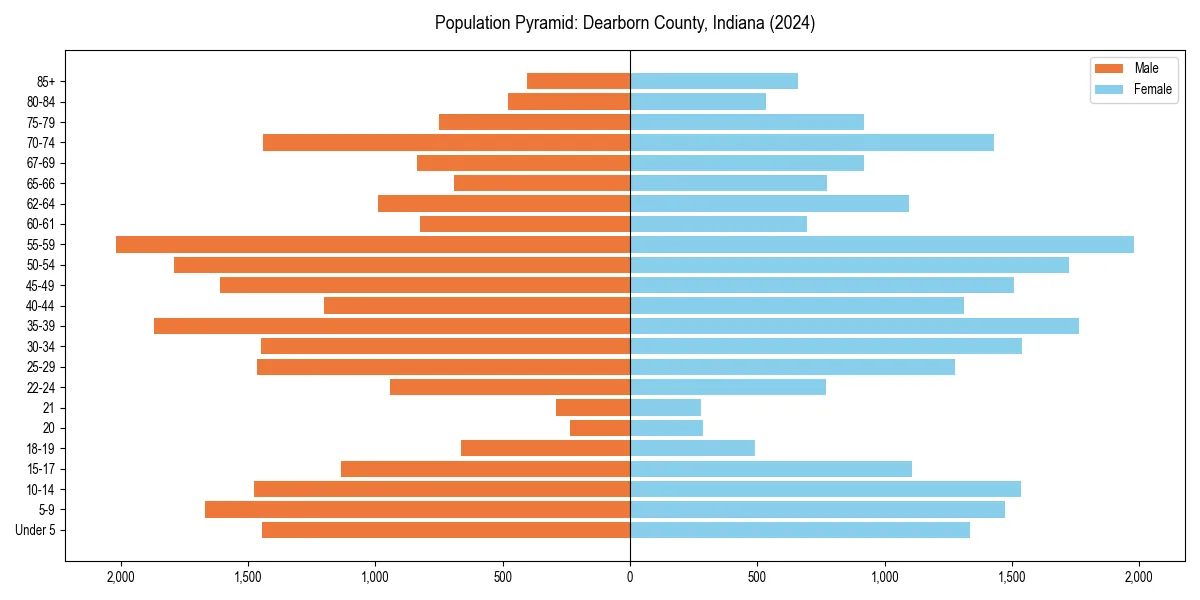 Population pyramid for 