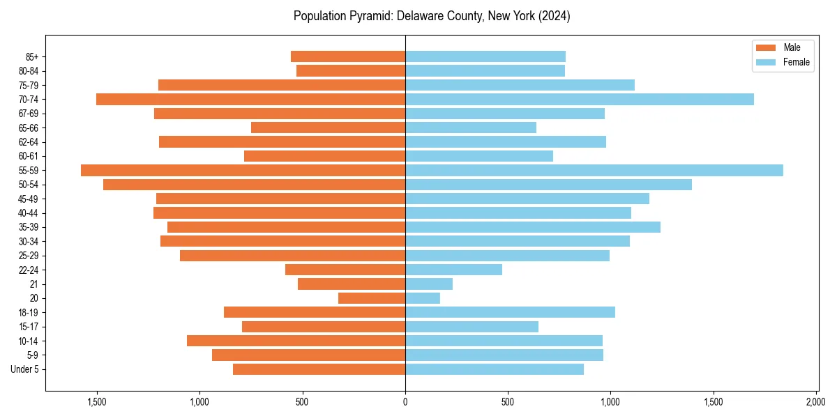 Population pyramid for 