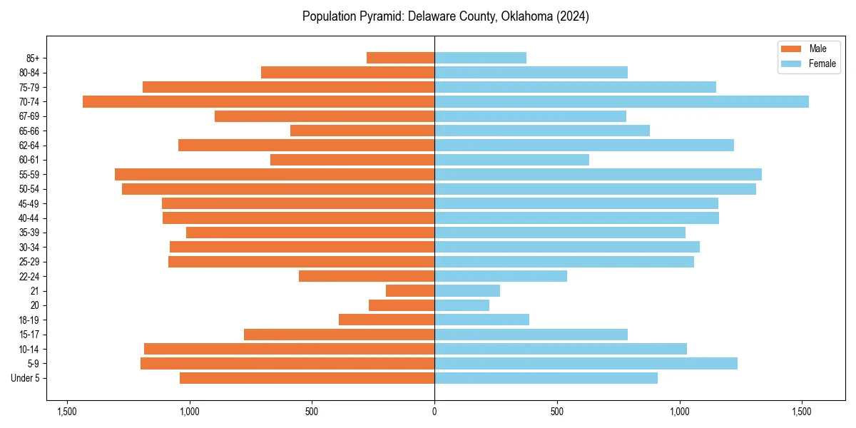 Population pyramid for 