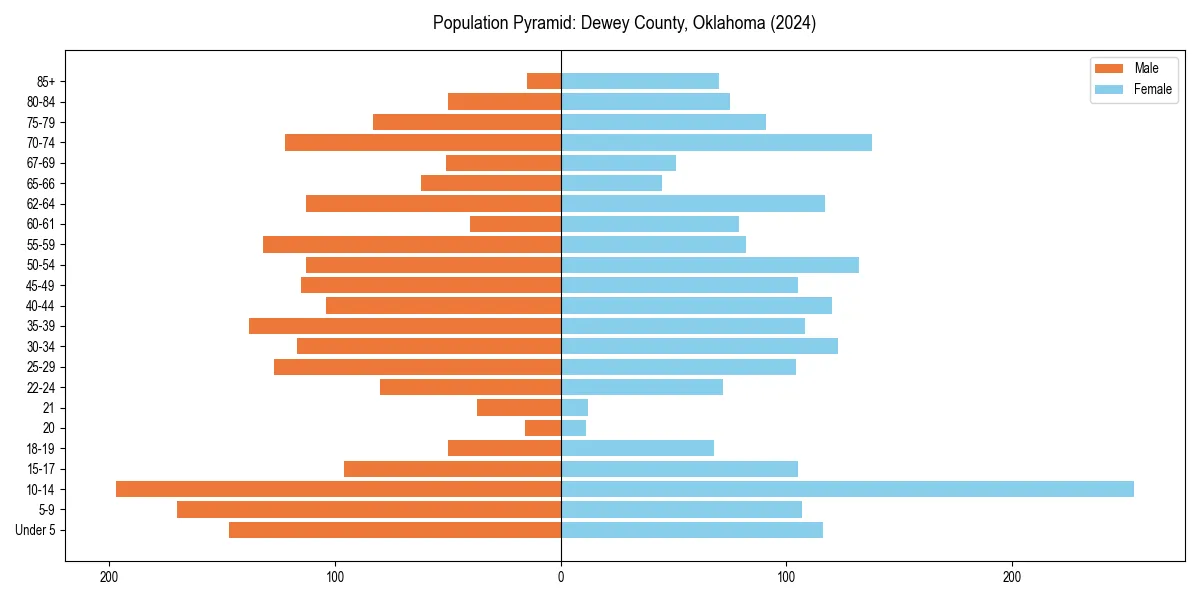 Population pyramid for 
