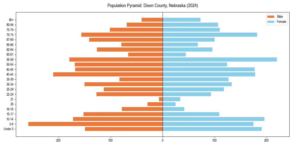 Population pyramid for 
