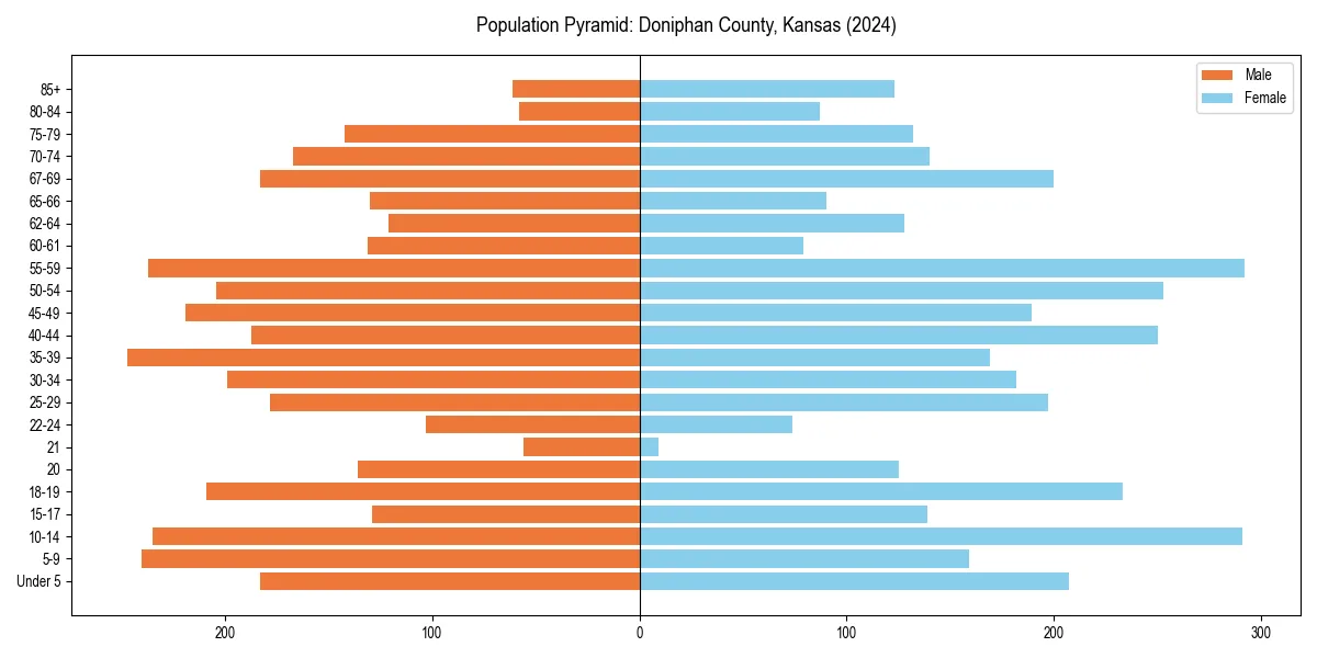 Population pyramid for 