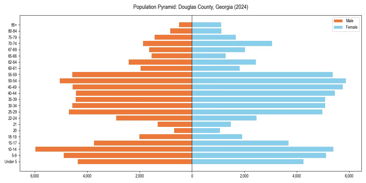 Population pyramid for 