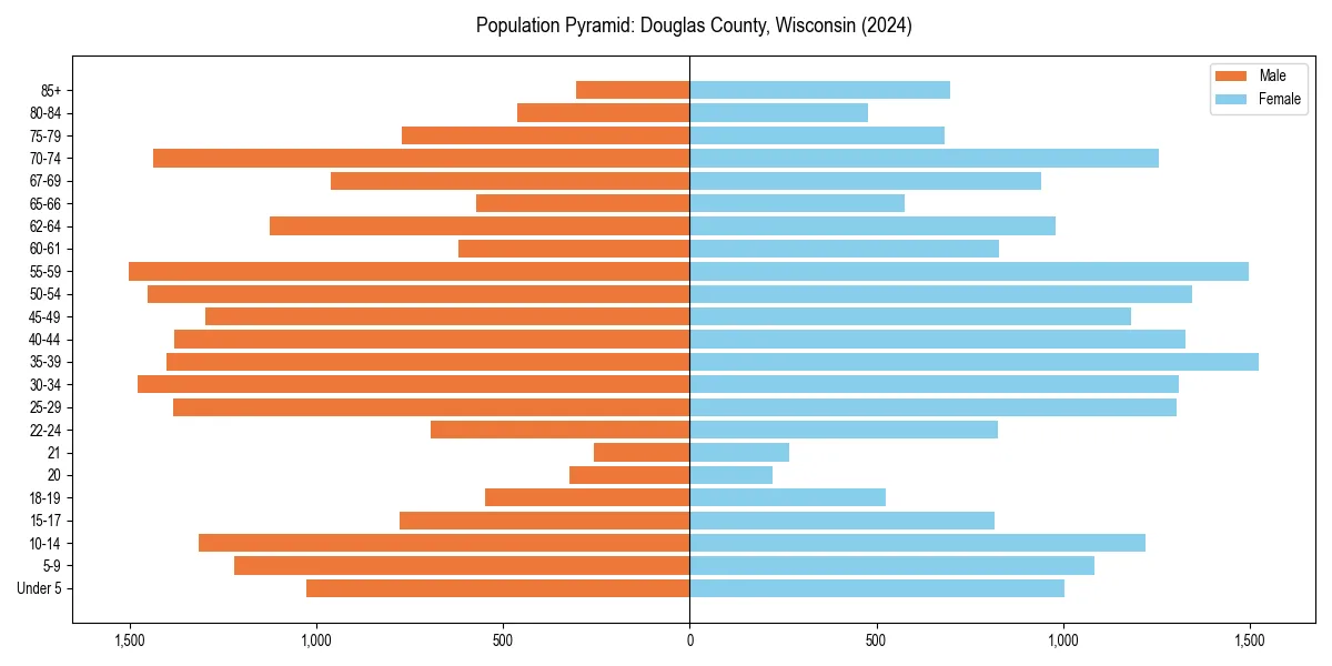 Population pyramid for 