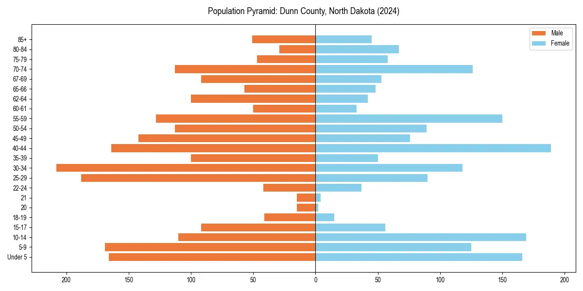 Population pyramid for 