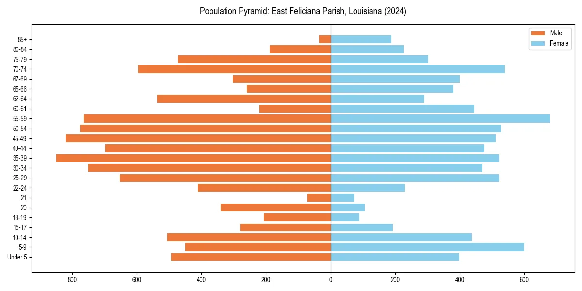 Population pyramid for 