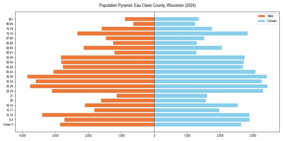 Population pyramid for 