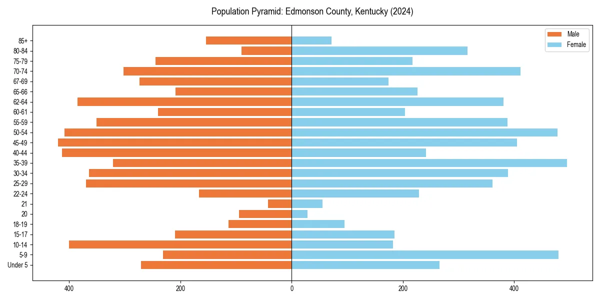 Population pyramid for 