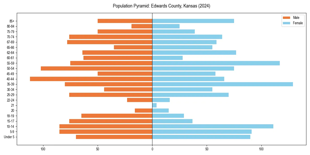 Population pyramid for 