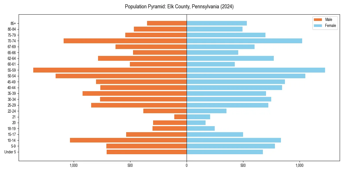 Population pyramid for 