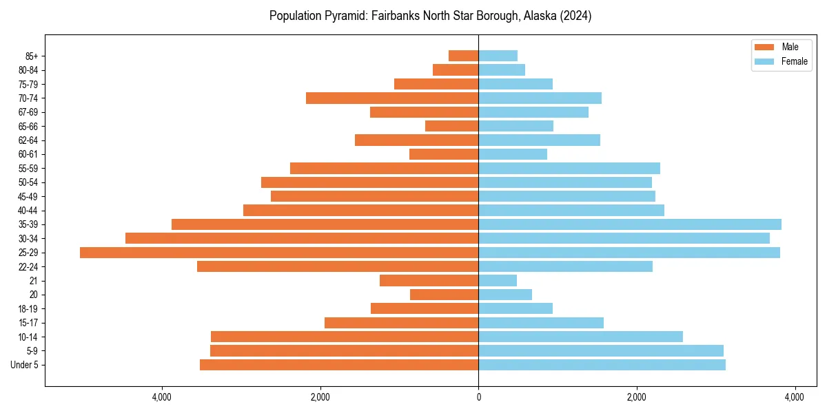 Population pyramid for 
