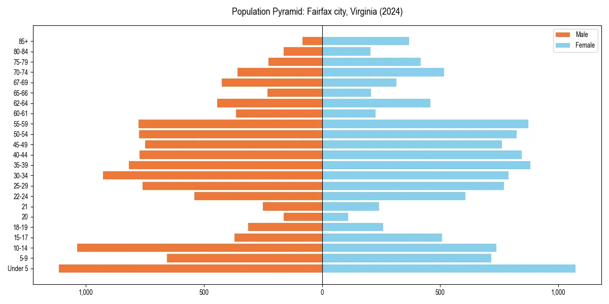 Population pyramid for 
