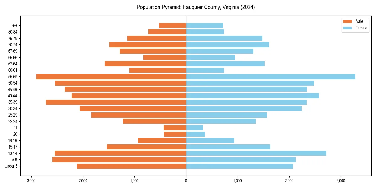 Population pyramid for 