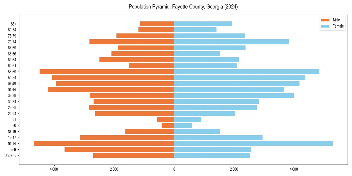 Population pyramid for 
