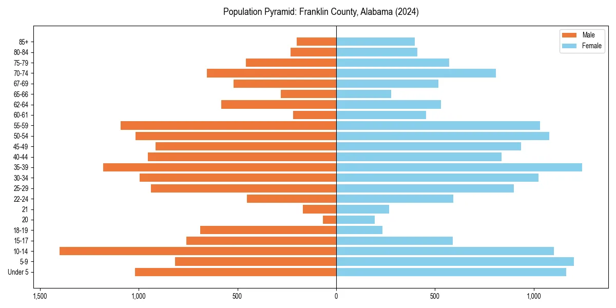 Population pyramid for 