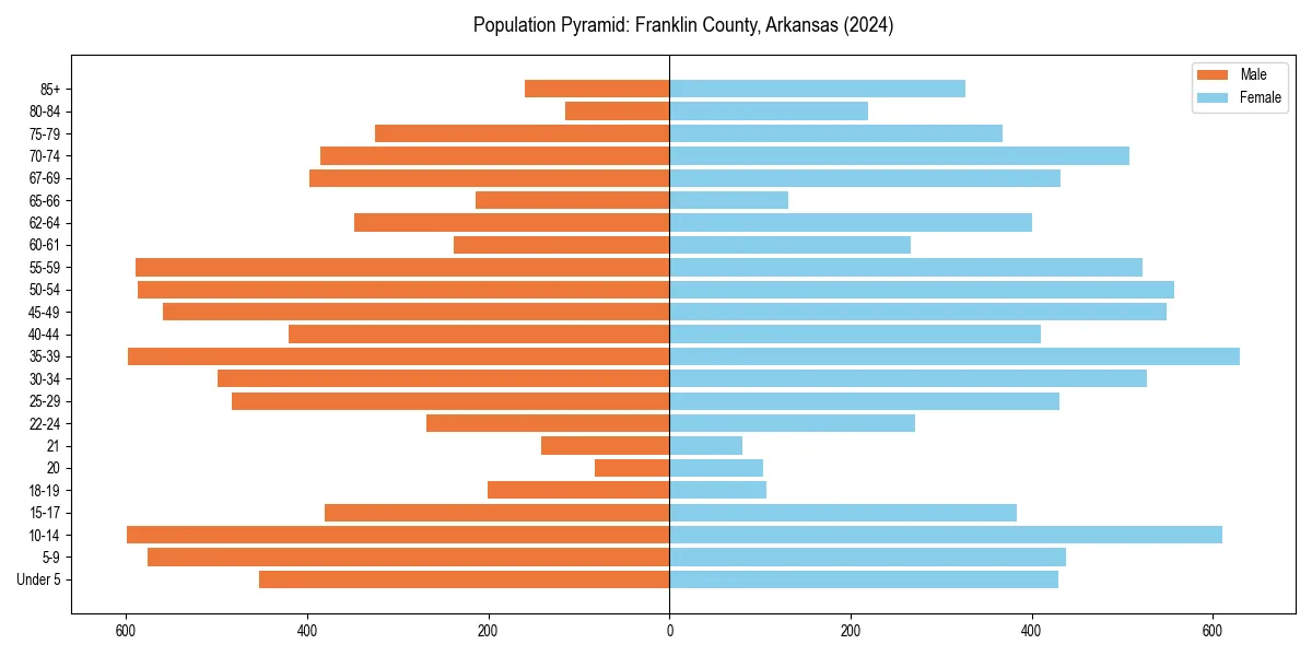 Population pyramid for 