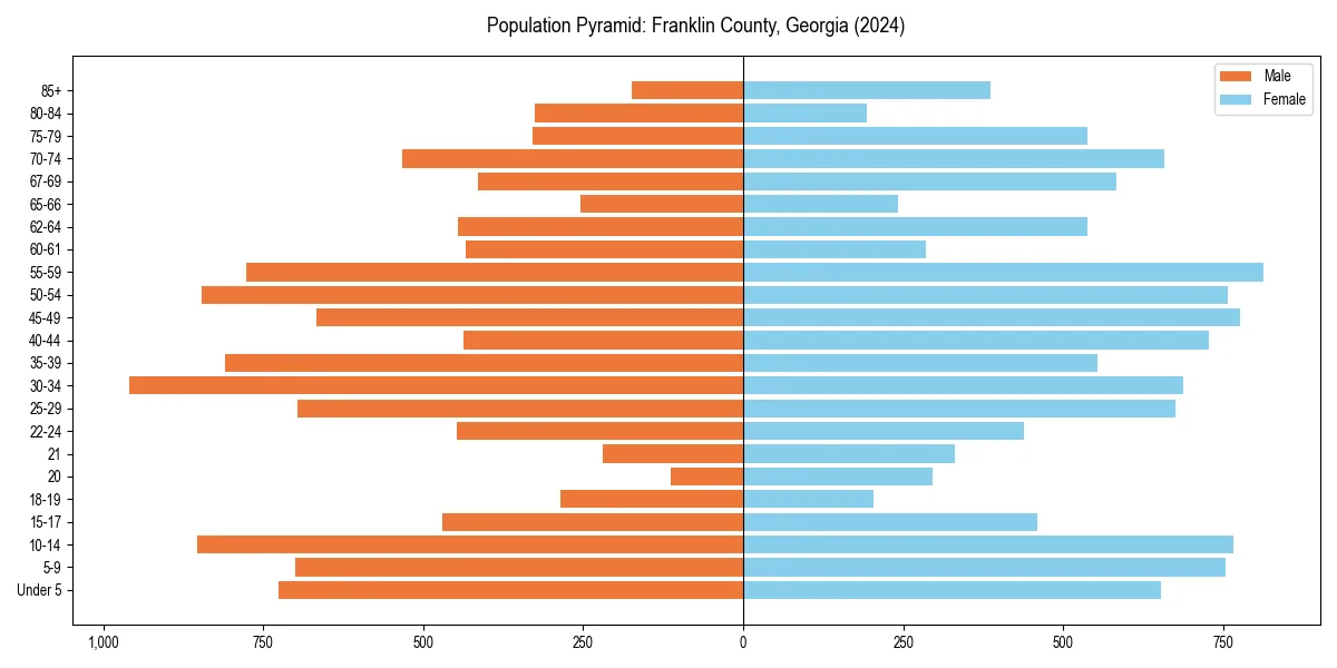 Population pyramid for 
