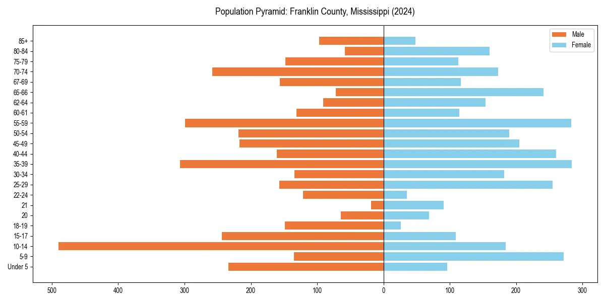 Population pyramid for 