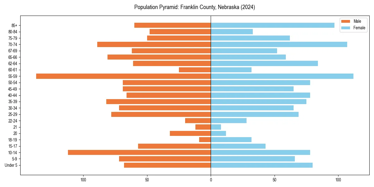 Population pyramid for 