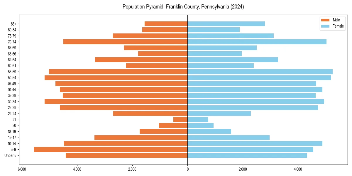 Population pyramid for 