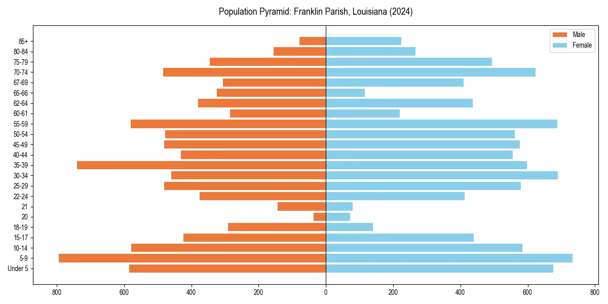 Population pyramid for 