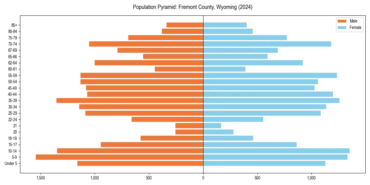 Population pyramid for 