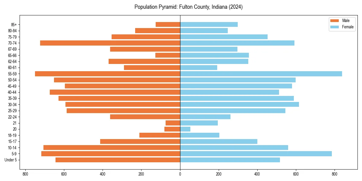 Population pyramid for 