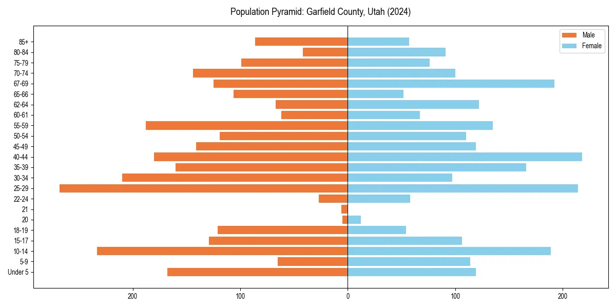 Population pyramid for 