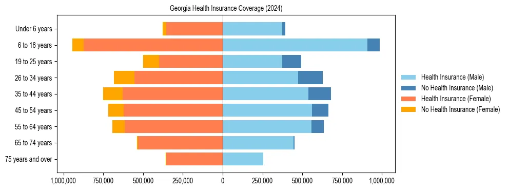 Health insurance pyramid for Georgia