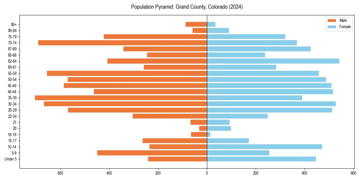 Population pyramid for 