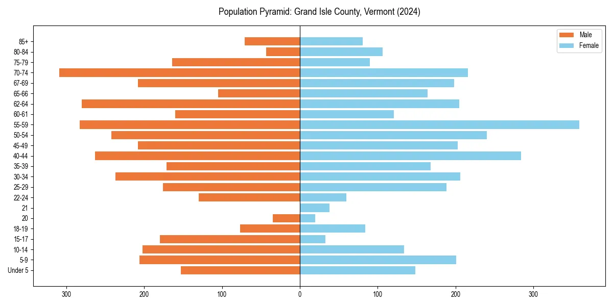 Population pyramid for 