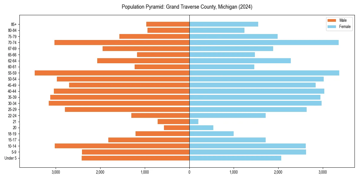 Population pyramid for 