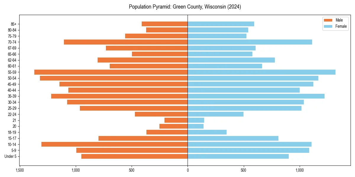Population pyramid for 