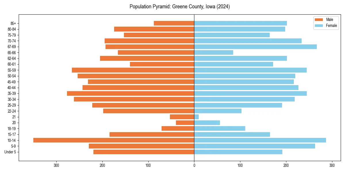 Population pyramid for 