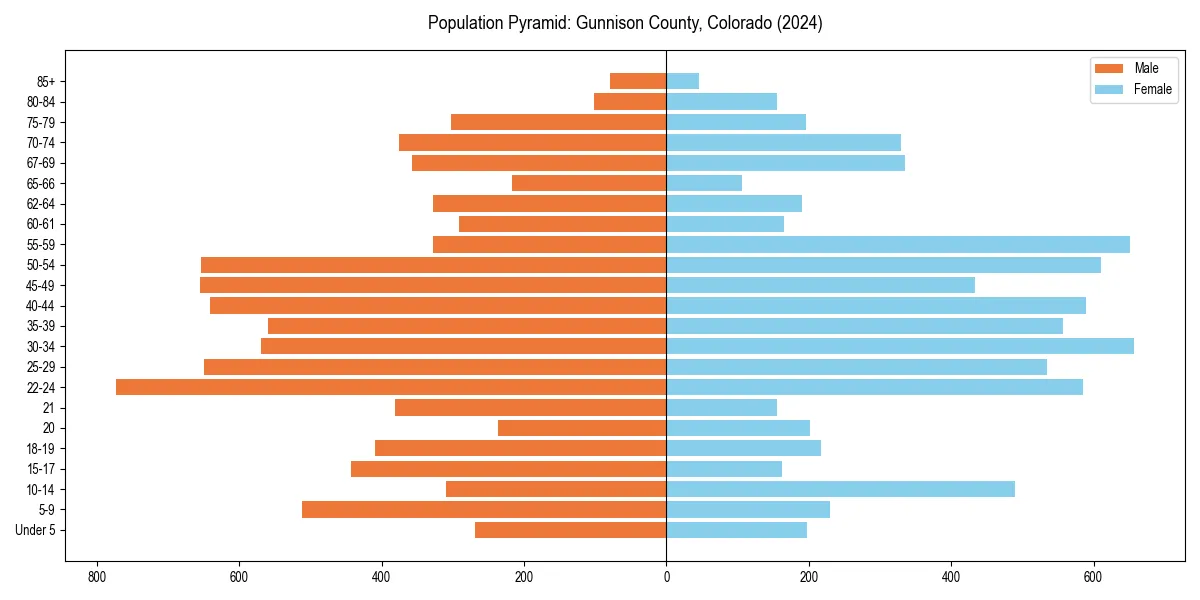 Population pyramid for 
