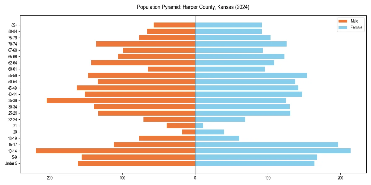Population pyramid for 