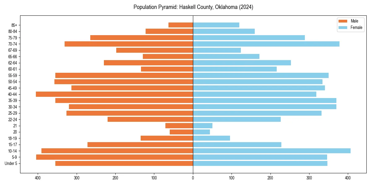Population pyramid for 