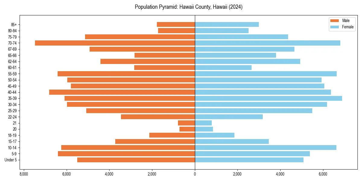 Population pyramid for 