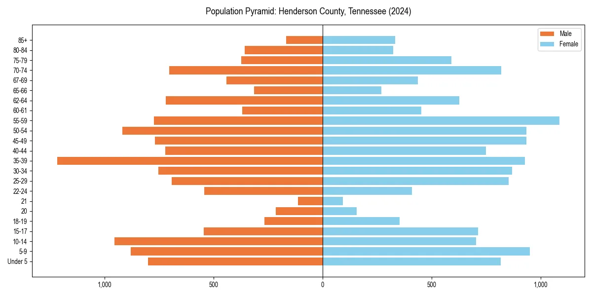 Population pyramid for 