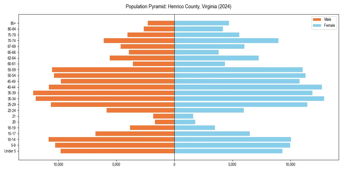 Population pyramid for 