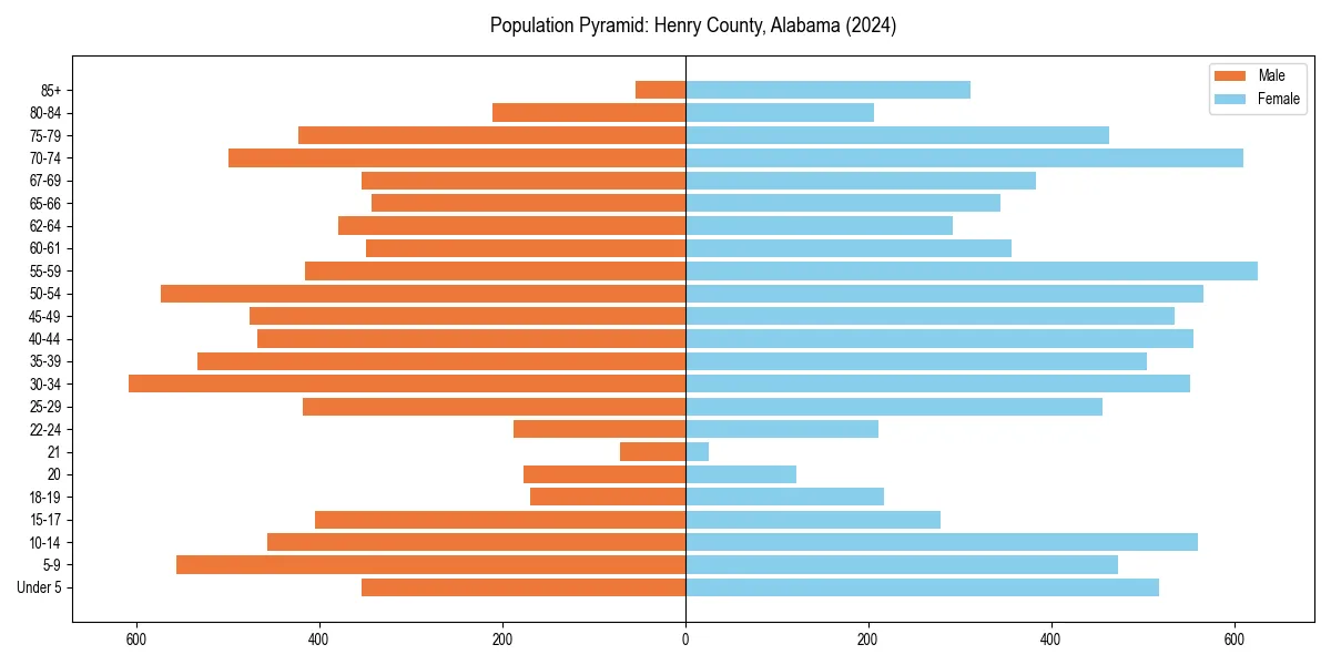Population pyramid for 
