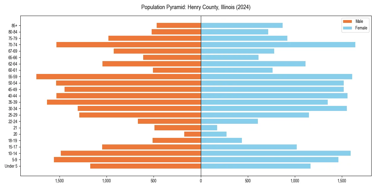 Population pyramid for 