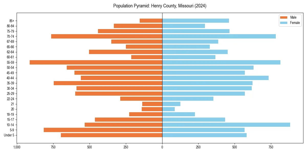 Population pyramid for 