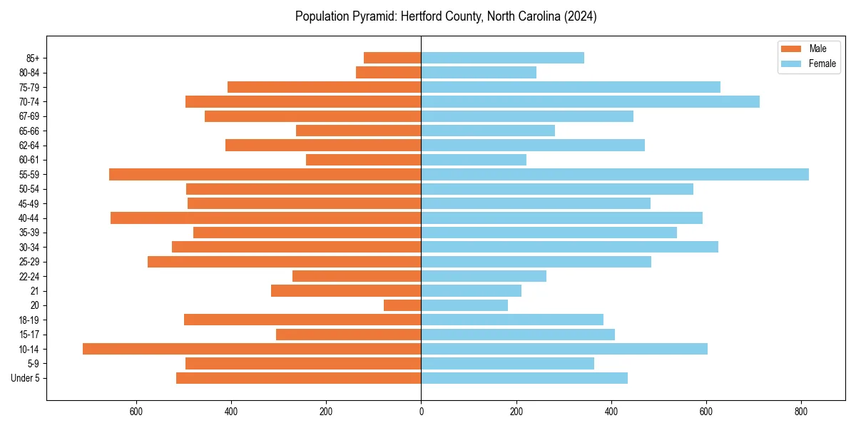 Population pyramid for 